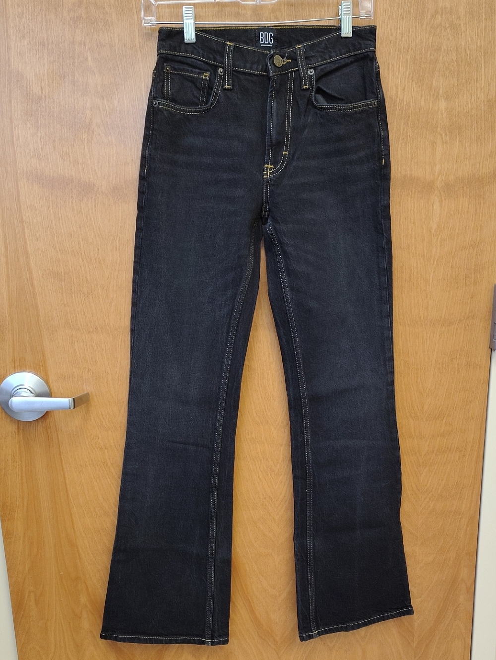 BDG Women's Black 90s Bootcut Jeans with Contrast Stitching